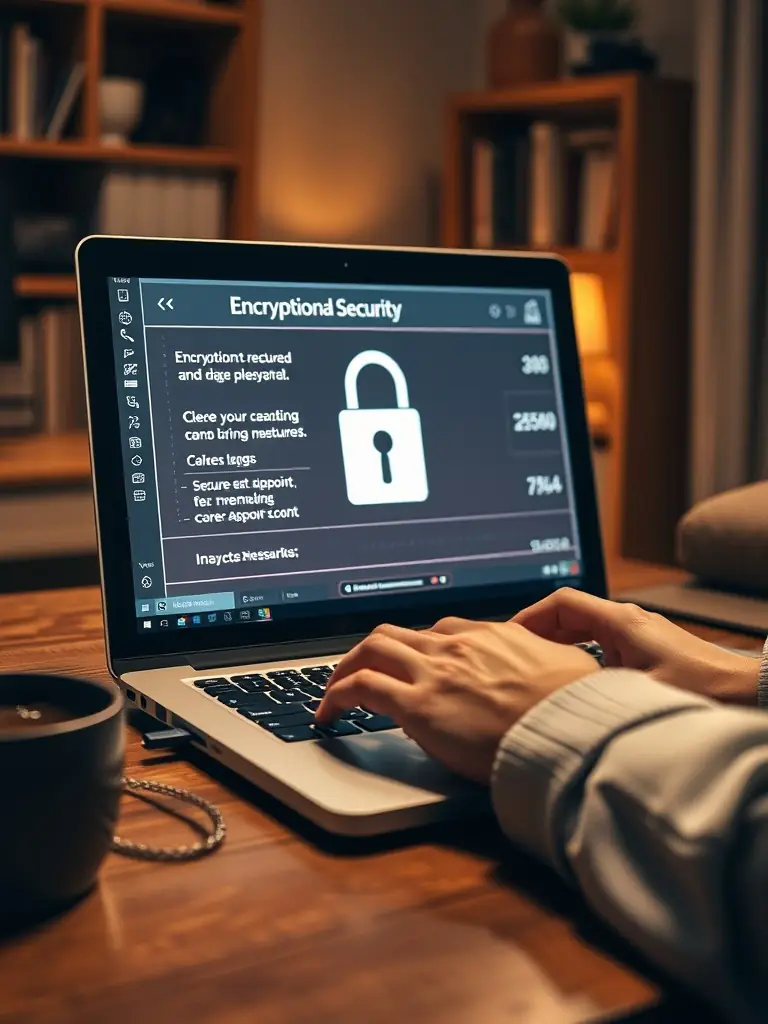 Image of a secure payment gateway interface on a laptop, showcasing the security features of transacteasy's payment processing.
